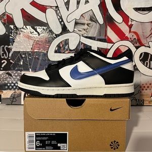 Nike Dunk Low Royal Panda 💙
Size 6y Grade School 
$150
Brand new with box